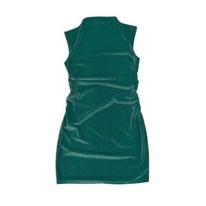 A New Day Womens S Emerald Green Velvet Sleeveless Mini Dress Classic Holiday